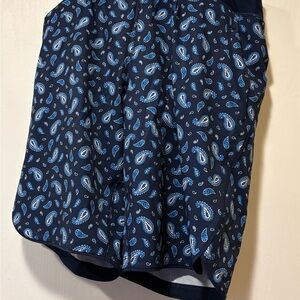 Lands' End Navy Blue Paisley Swim shorts